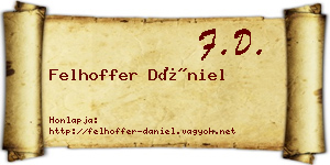 Felhoffer Dániel névjegykártya